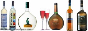 Vin Casal Garcia, Gazela, Gatao, Mateus, Moscatel de Setubal, Porto Ferreira